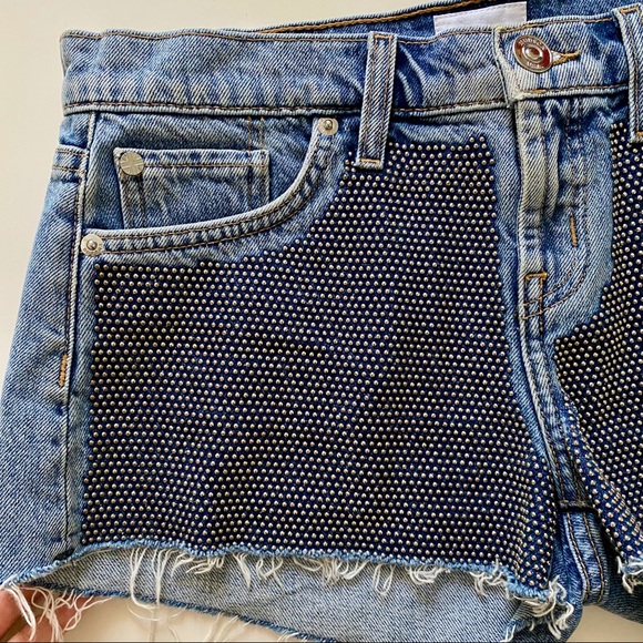Studded Hudson Kenzie Shorts NWOT Size 26 $255 - Picture 5 of 14